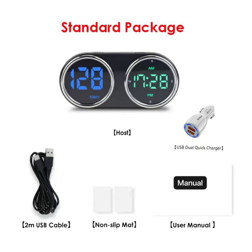 Car Speedometer Alarm Display HUD with KMH For MPH and 7 Color Options - Picture 12 of 12