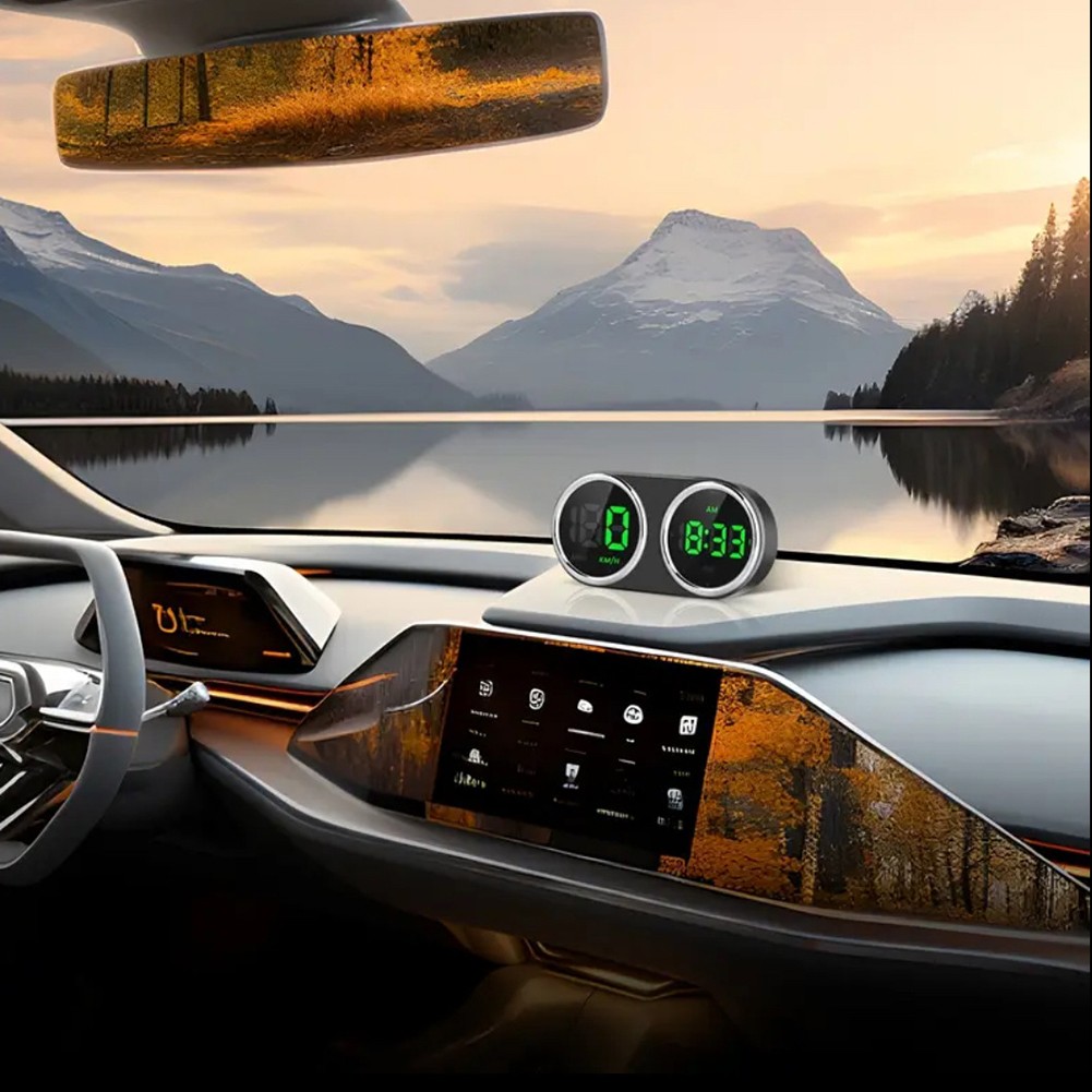 Car Speedometer Alarm Display HUD with KMH For MPH and 7 Color Options - Picture 11 of 12