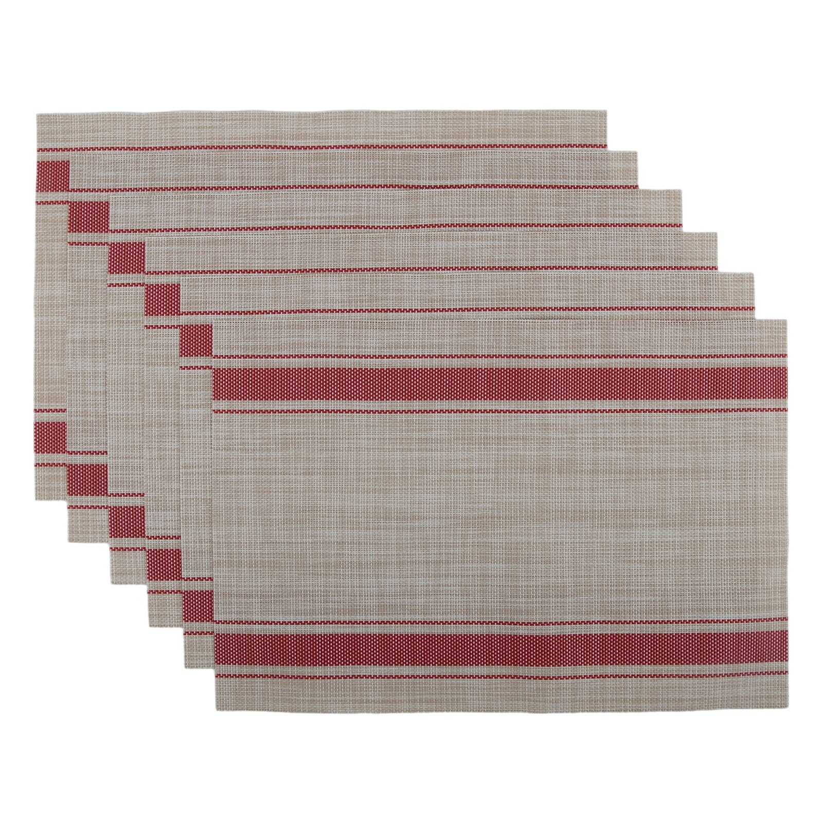 Colorful Set of 6 PVC Table Mats Heat Resistant for Everyday Use 45x30cm - Picture 26 of 56