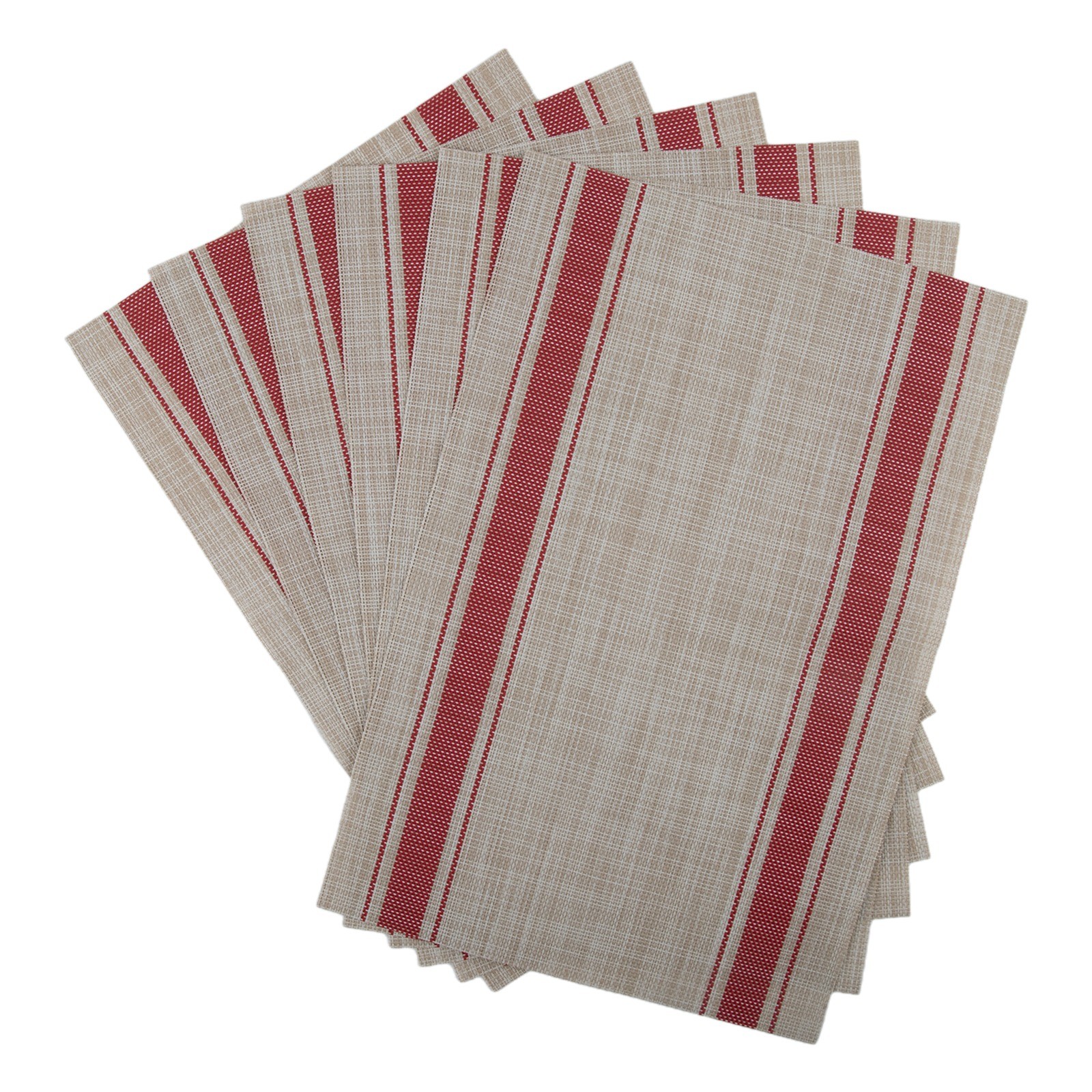 Colorful Set of 6 PVC Table Mats Heat Resistant for Everyday Use 45x30cm - Picture 27 of 56