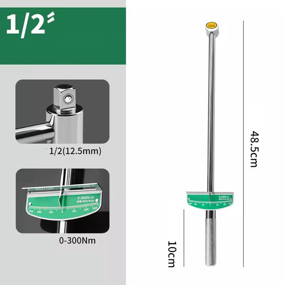 0300N m 12inch Torque Wrench for Automotive Applications with Textured Handle