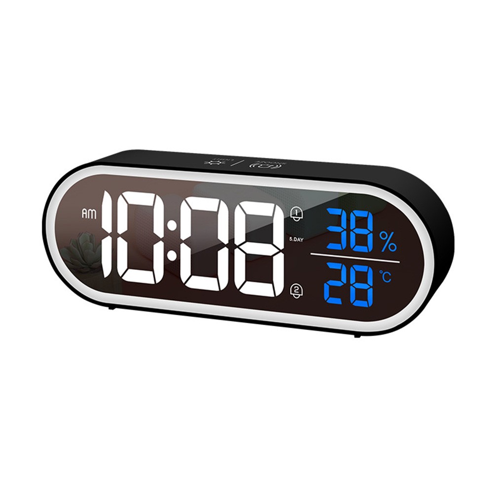 LED Display Alarm Clock with Energy Saving Mode and Dual Alarm Features
