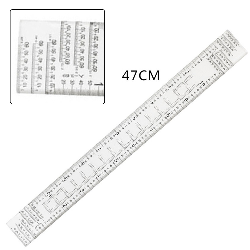 Plastic Latitude Longitude Ruler with Clear Markings and Beveled Edges - Bild 9 von 9