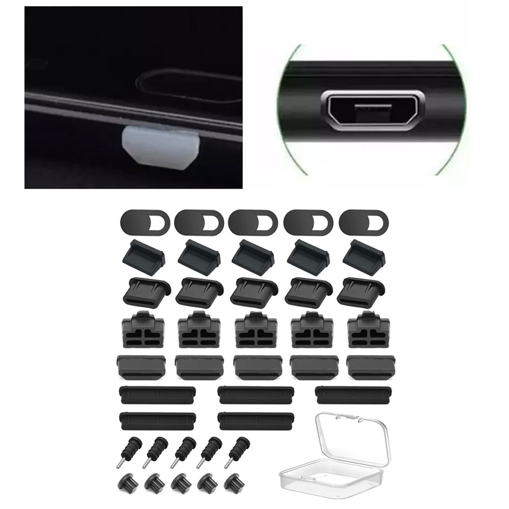 Couvercles anti-poussière en silicone pour ports USB pour ordinateur portable et appareils mobiles - Photo 21/22