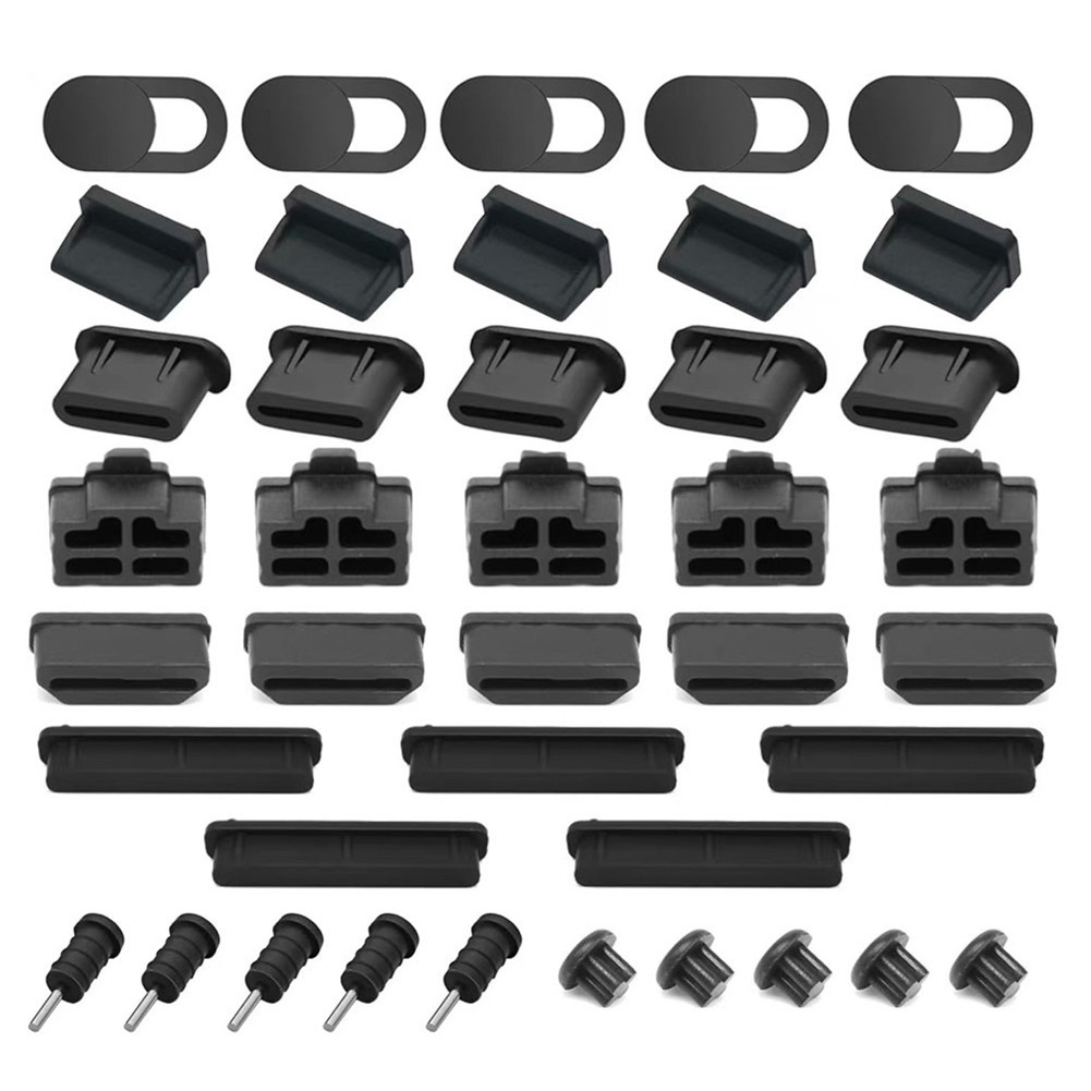 Couvercles anti-poussière en silicone pour ports USB pour ordinateur portable et appareils mobiles - Photo 13/22