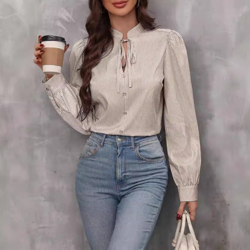 Casual Outings Long-sleeved Shirt Breathable Shirt Cotton Polyester Fabric - Picture 14 of 37