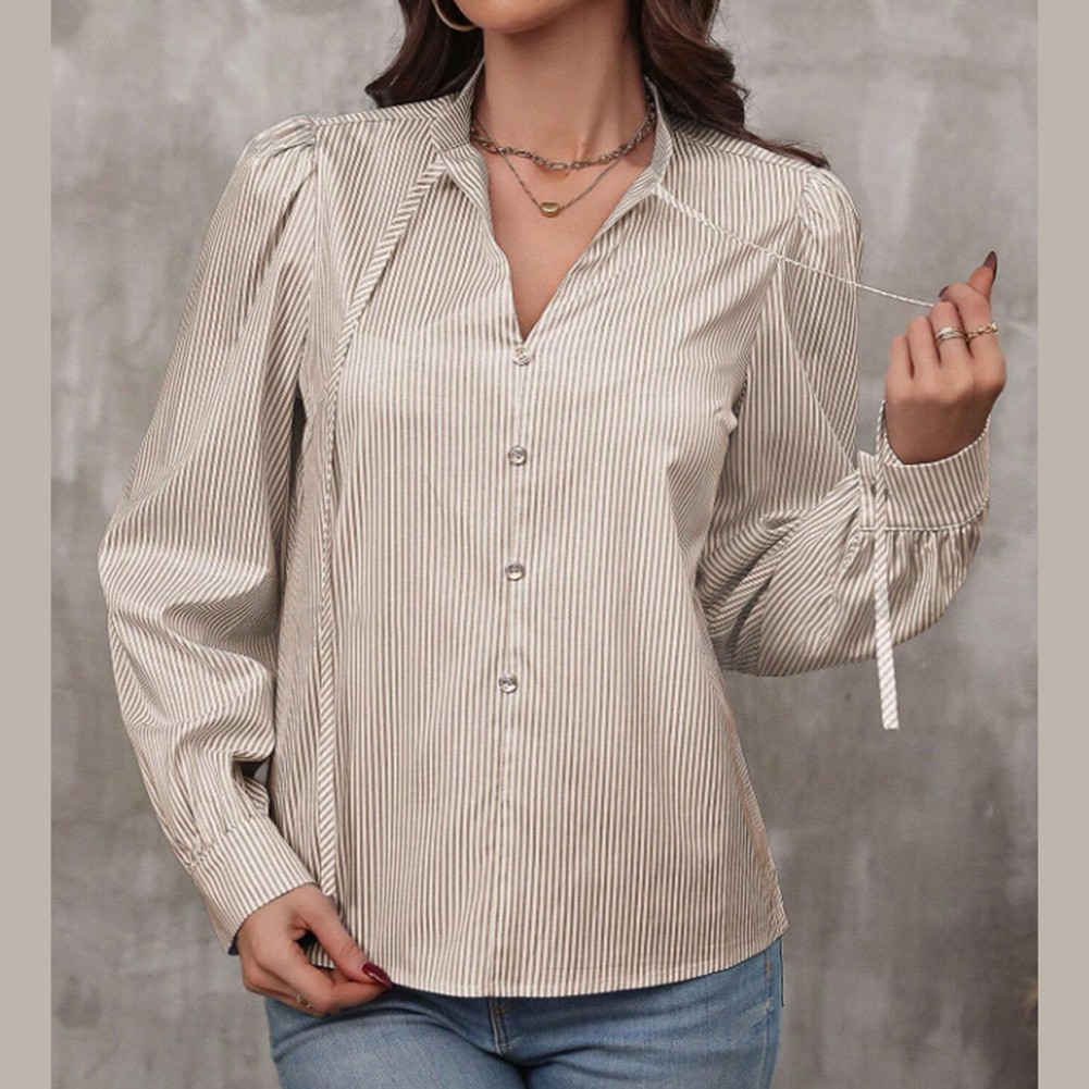 Casual Outings Long-sleeved Shirt Breathable Shirt Cotton Polyester Fabric - Picture 16 of 37