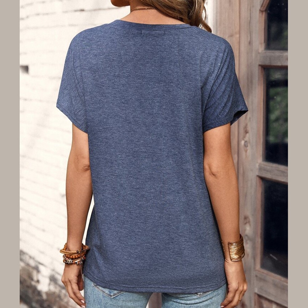 Solid Color Polyester T Shirt for Women Casual Style for Shopping and Parties - Picture 43 of 51