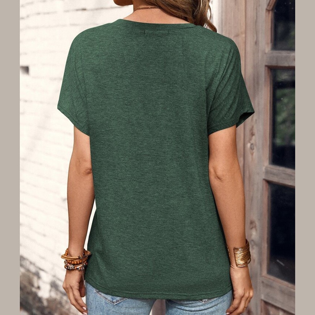 Solid Color Polyester T Shirt for Women Casual Style for Shopping and Parties - Picture 27 of 51