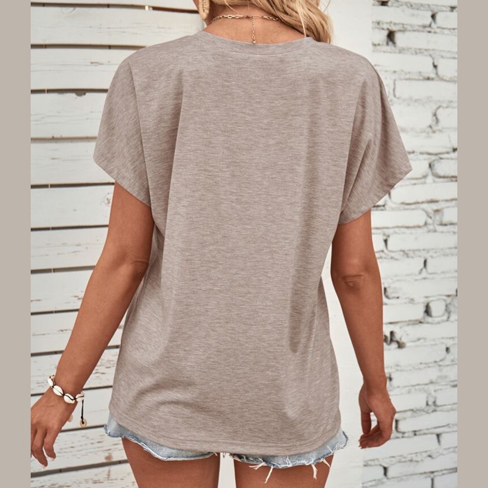 Solid Color Polyester T Shirt for Women Casual Style for Shopping and Parties - Picture 38 of 51