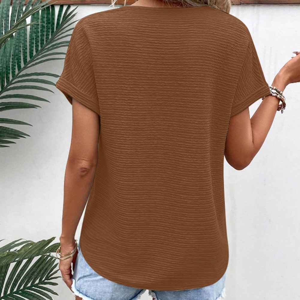 Breathable V Neck T Shirt for Women Ideal for Spring and Summer Activities - Picture 14 of 37