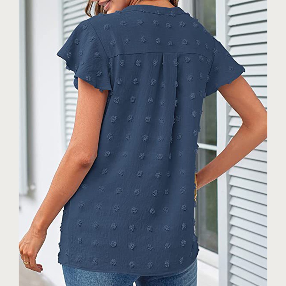 Casual Pleated Chiffon Shirt with Ruffled Sleeves for Women Fashion Wear - Picture 64 of 91