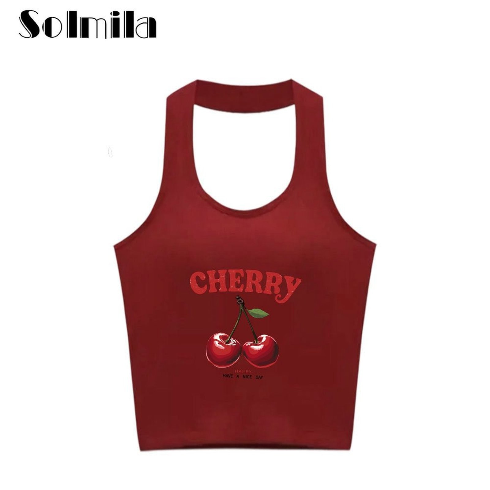 Casual Outing Claret Casual Tops Applicable Season Spring-Summer-Autumn - Picture 4 of 4