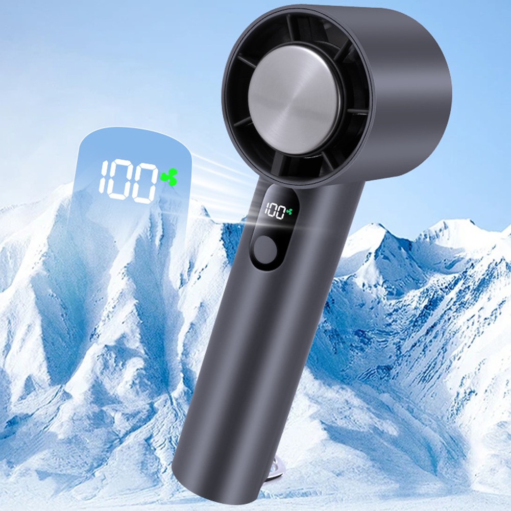 Joytential Ventilatore Turbo Portatile, Sensazione di Ghiaccio Ventilatore Ricaricabile Tramite USB, 1-100 Regolabili Velocità, Ventilatore Pieghevole per Esterni, Viaggi, Campeggio (Bianco