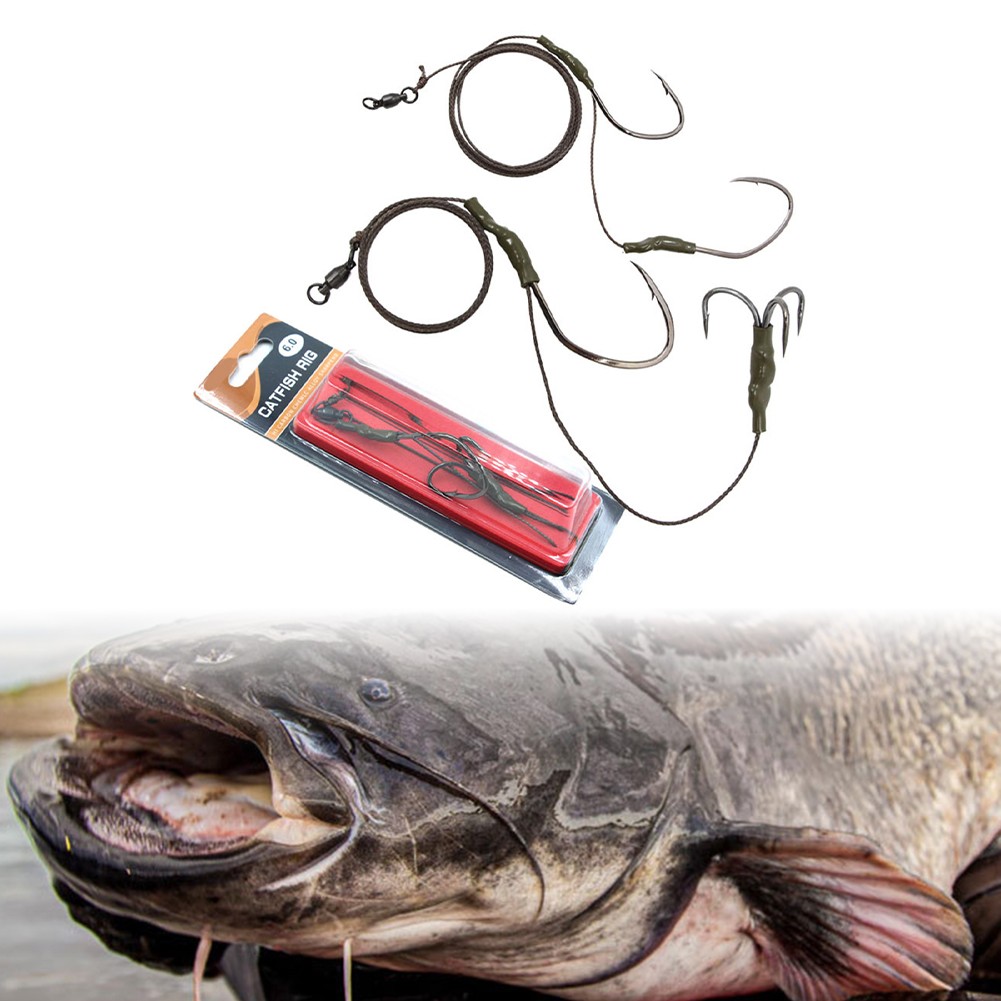 Catfish Fishing Rig With High Carbon Hooks Perfect For Anglers