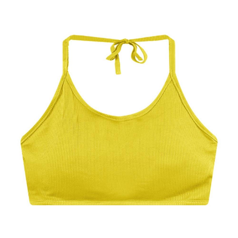 Women's Halter Neck Lace Up Vest Trendy Short Top for Everyday Fashion - Picture 13 of 13