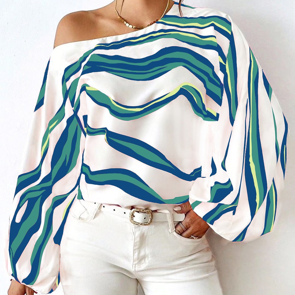 Great For Social Events Off-the-shoulder T-shirt Cross Shoulder Design - Picture 14 of 24