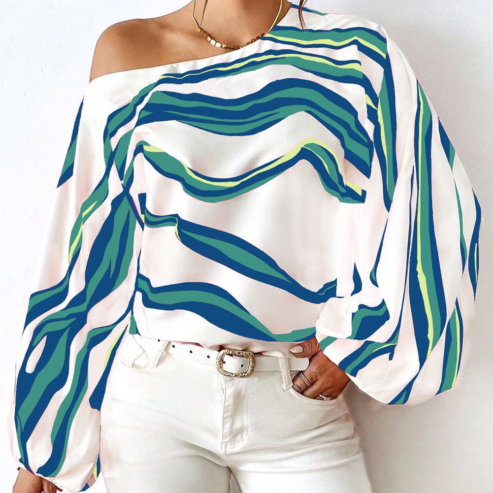 Great For Social Events Off-the-shoulder T-shirt Cross Shoulder Design - Picture 13 of 24