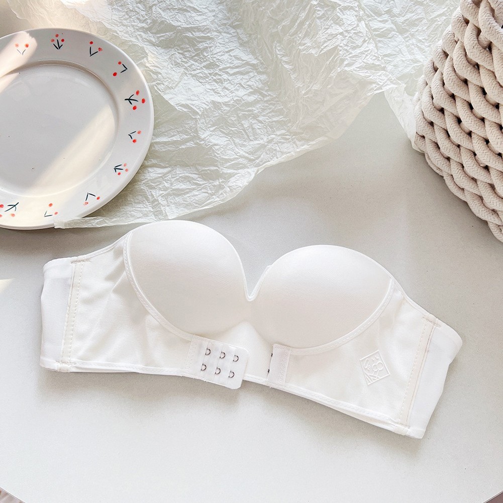 Strapless Seamless Push Up Bra for Women Front Closure Invisible Underwear