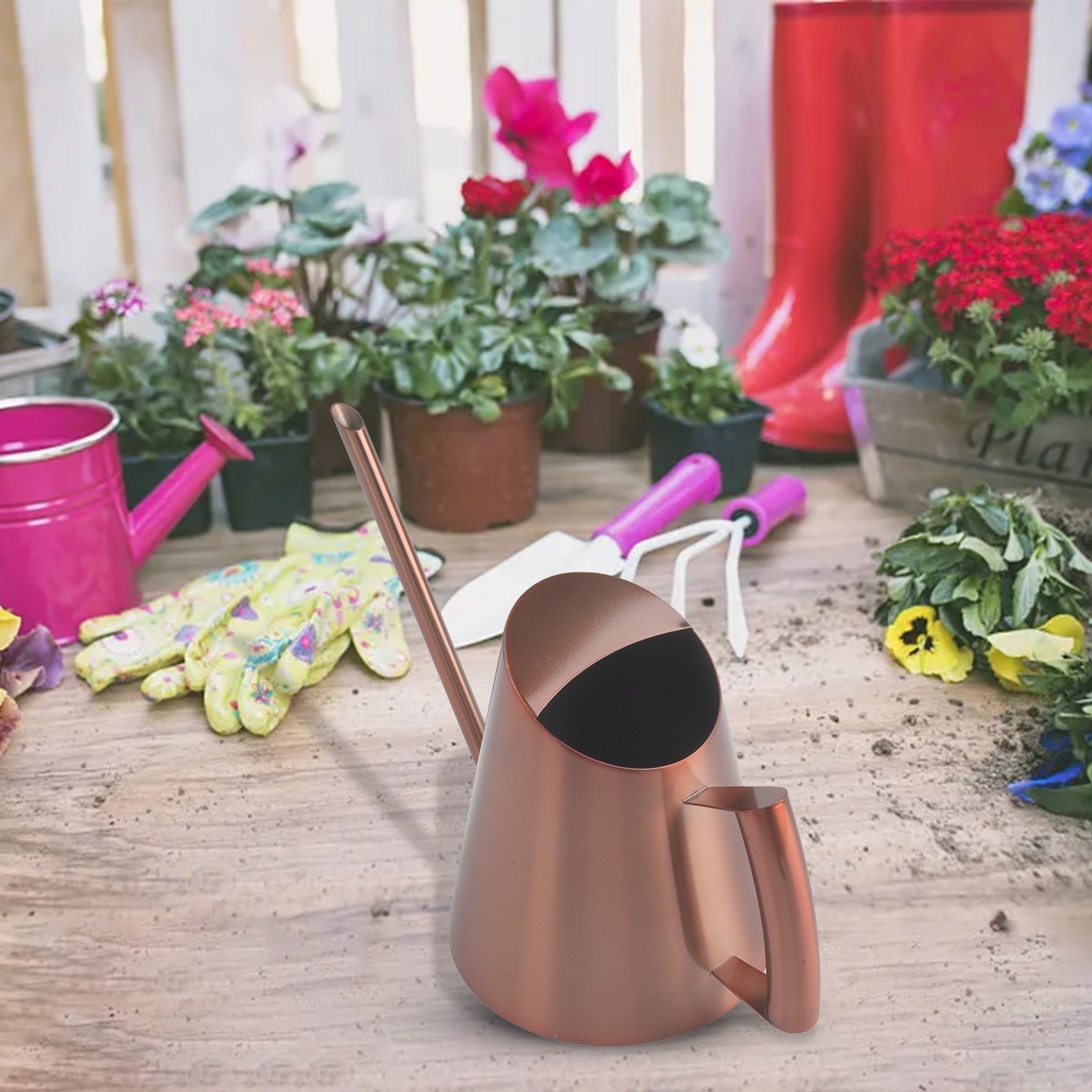 Long Spout Watering Can Crafted from Stainless Steel for Gardening Enthusiasts - Photo 30/57