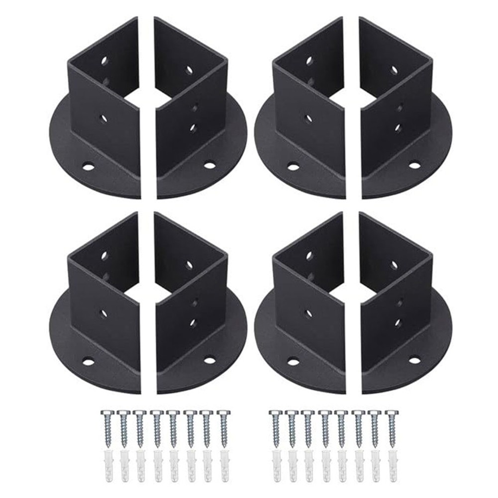 Efficient Post Base Brackets for 2x2 4x4 6x6 Inch Deck and Fence Projects