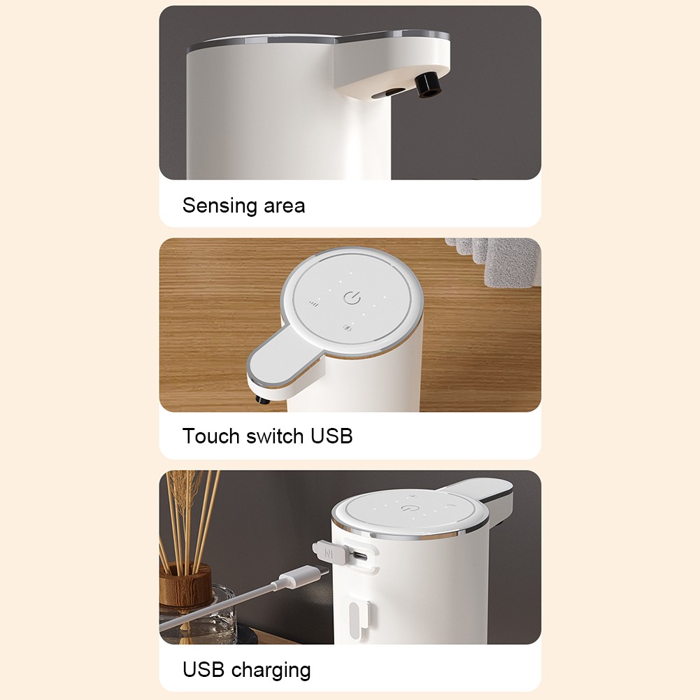 Rechargeable Touchless Soap Dispenser with Visible Soap Level Indicator