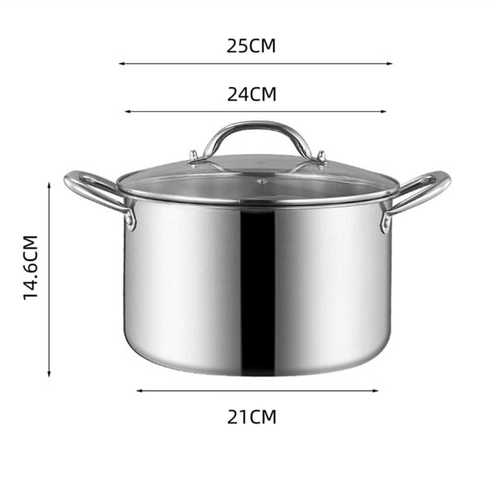 Olla sopera grande de acero inoxidable con tapa perfecta para enlatar y tarrar - Imagen 8 de 12