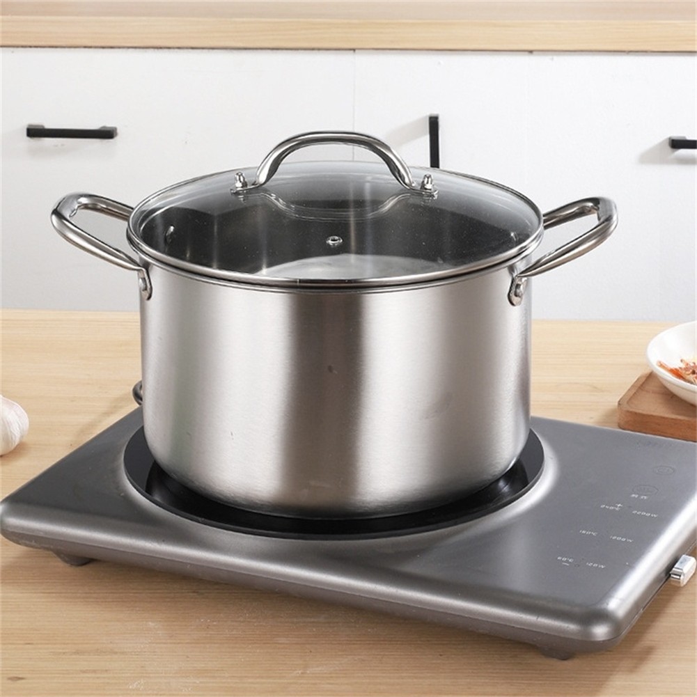 Olla sopera grande de acero inoxidable con tapa perfecta para enlatar y tarrar - Imagen 10 de 12