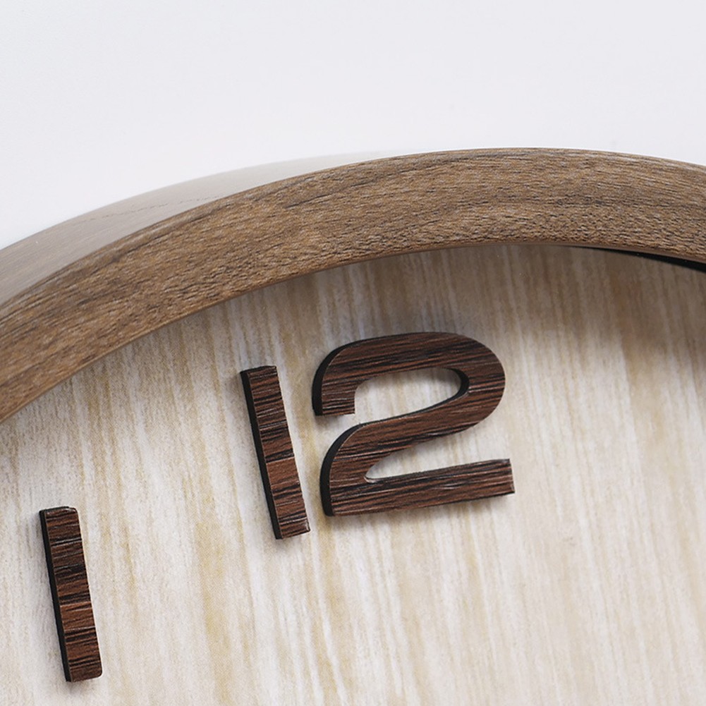 12 Inch Wall Clock for Home Office with Silent Operation and 3D Design