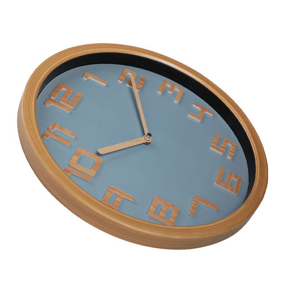 Batteriebetriebene 12 Zoll Wanduhr mit großen 3D Ziffern und