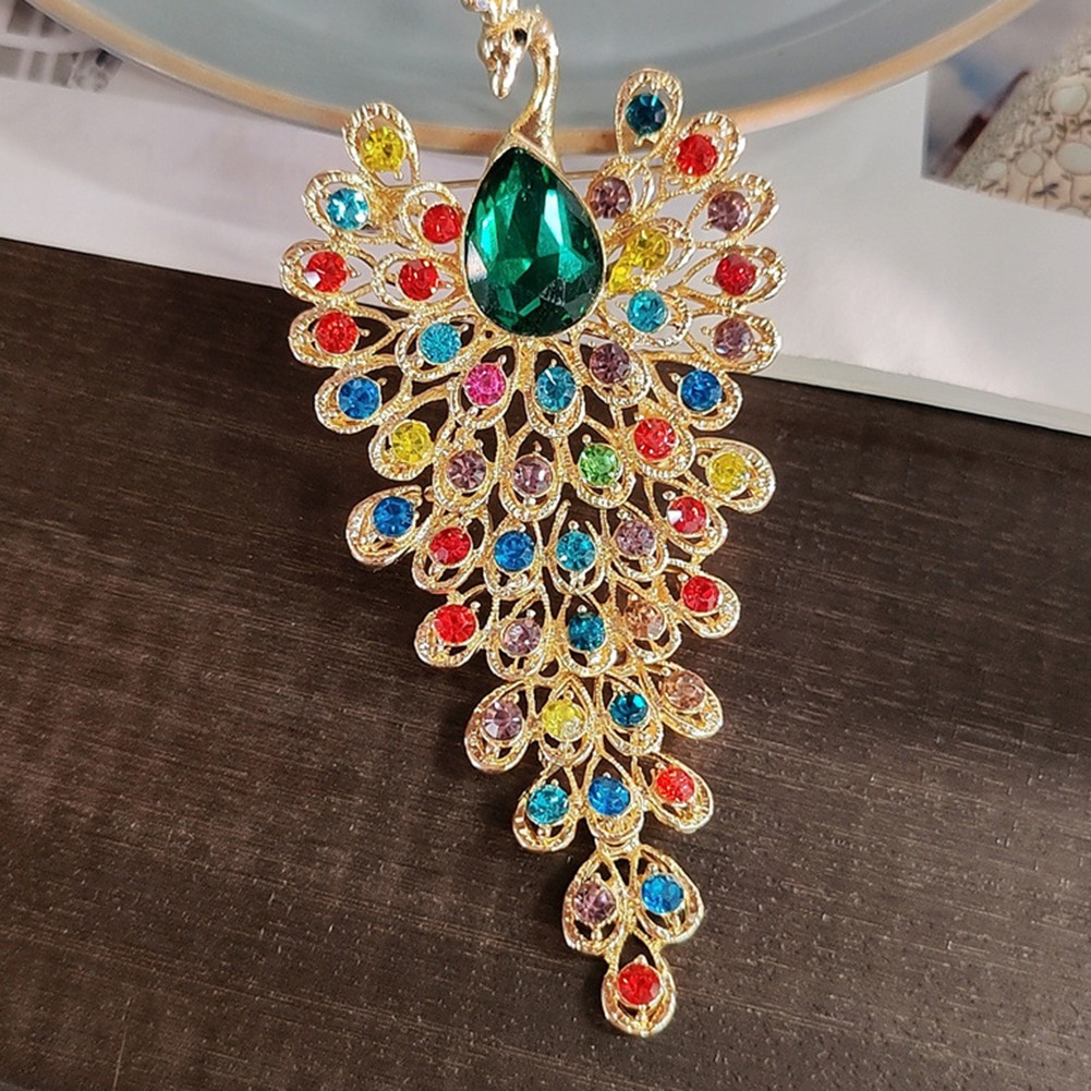 Bezaubernde Pfau Design Brosche ideal zur Veredelung jedes Outfits mit Eleganz - Picture 15 of 15