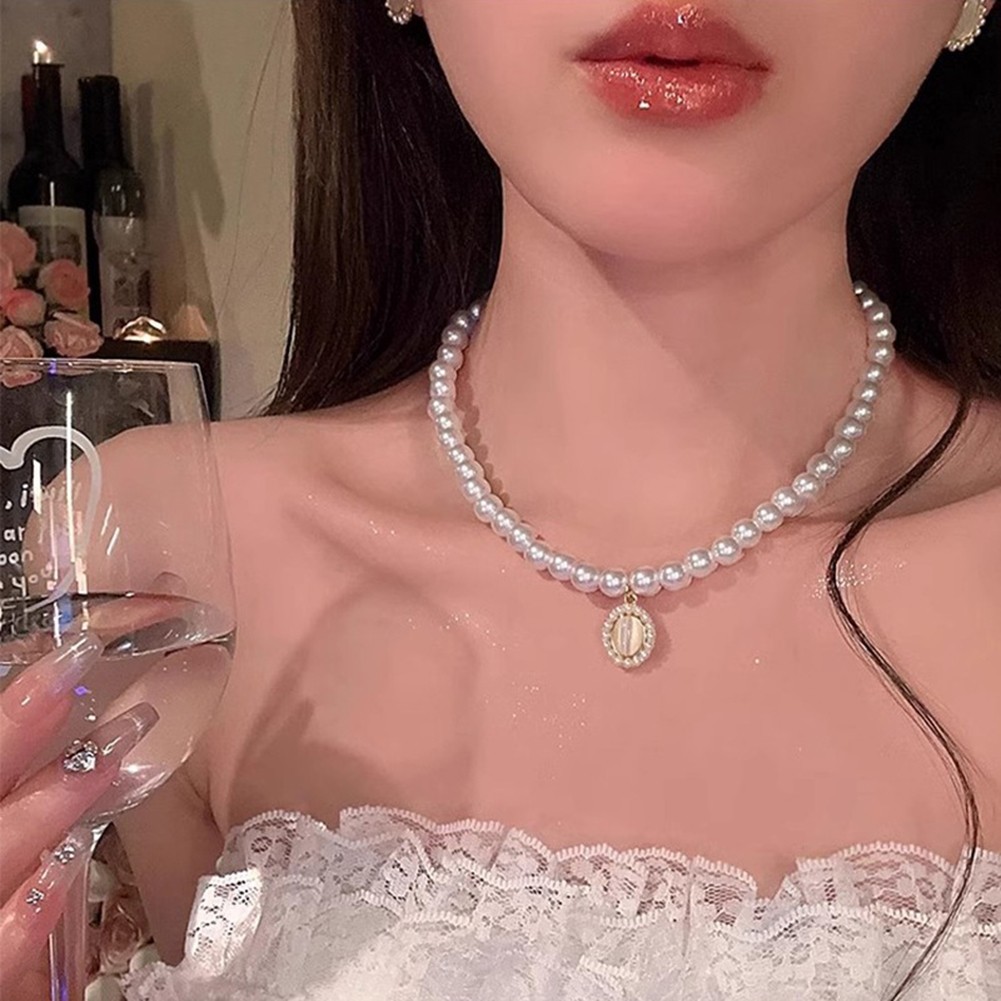 Pearl Necklace 41cm Circumference 50cm Circumference Charming Accessory - Picture 13 of 18