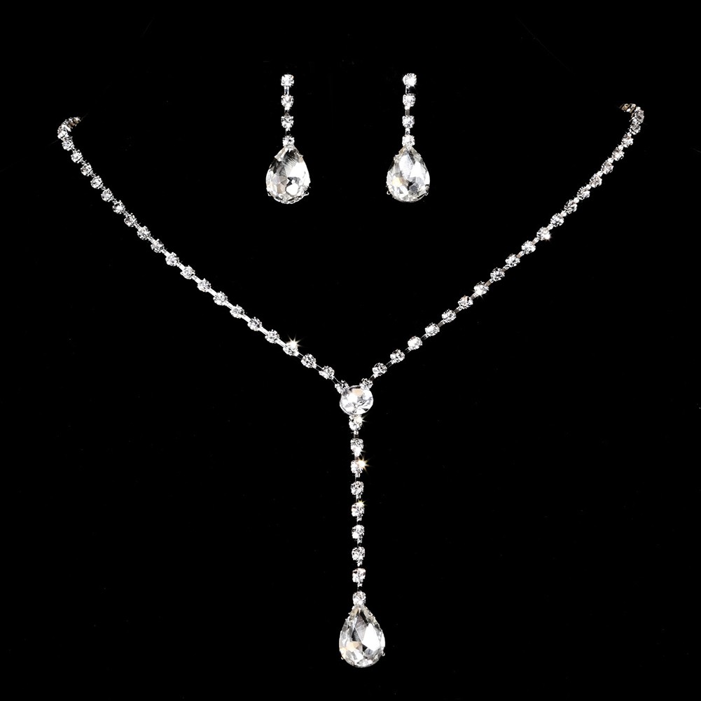 Fashionable Water Drop Necklace with Zircon Details for Elegant Outfits - Picture 19 of 38