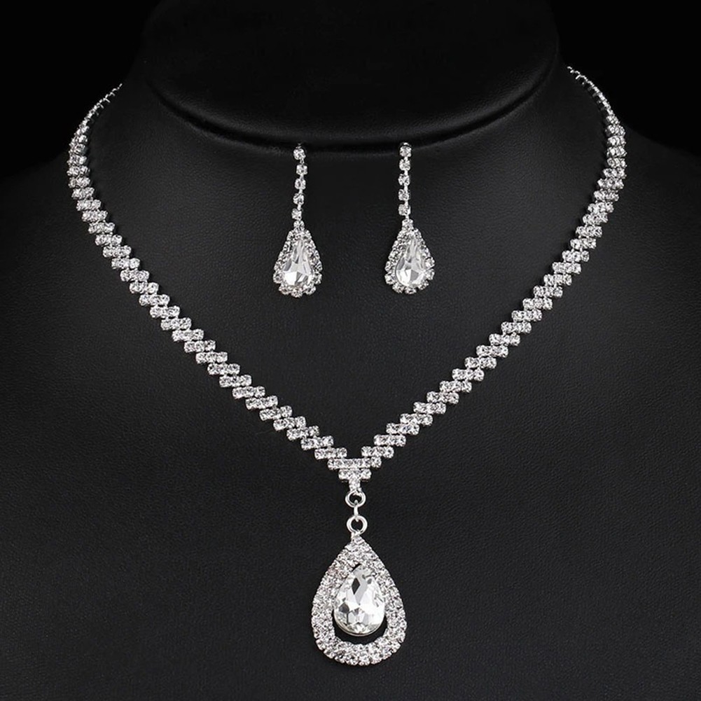 Fashionable Water Drop Necklace with Zircon Details for Elegant Outfits - Picture 15 of 38