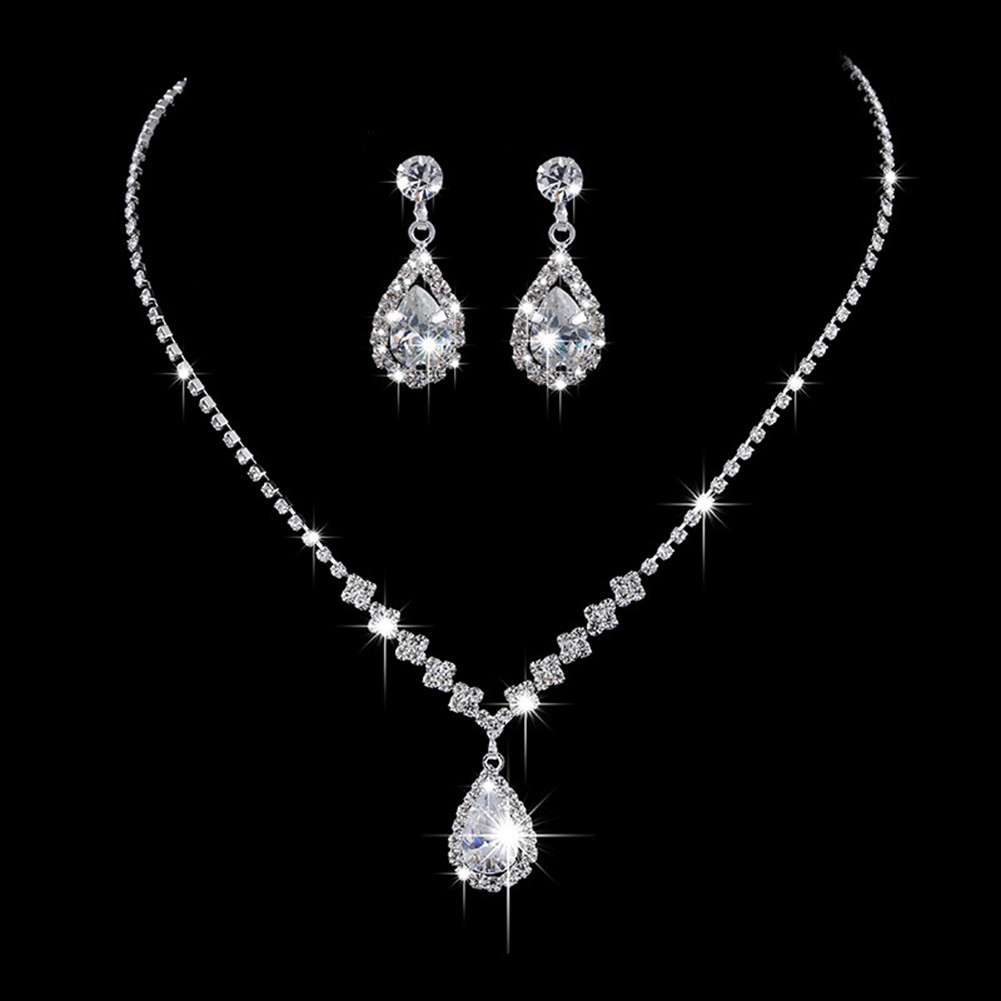 Fashionable Water Drop Necklace with Zircon Details for Elegant Outfits - Picture 24 of 38