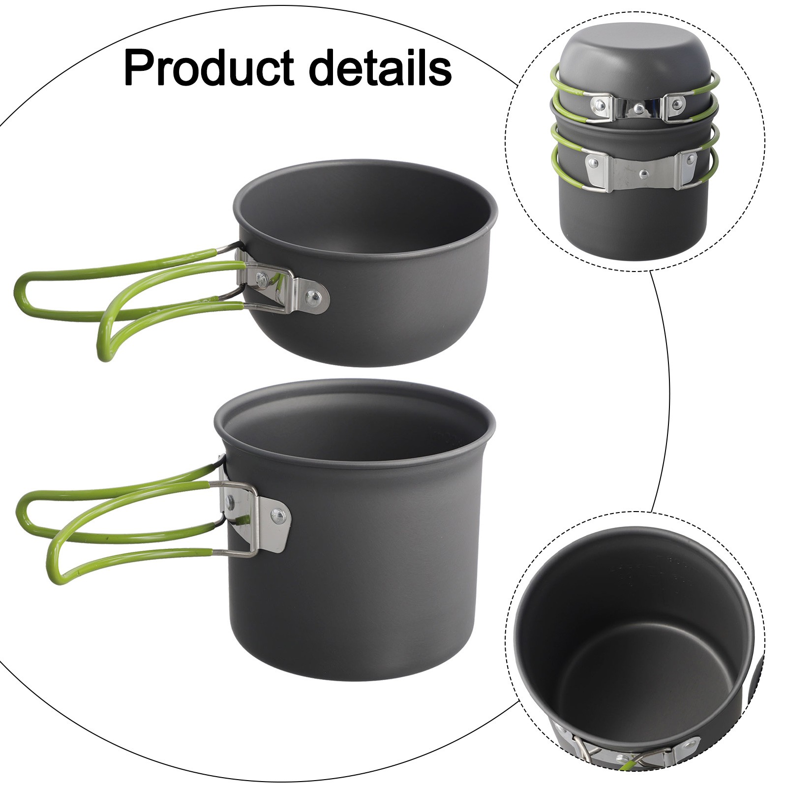 Lightweight Camping Cookware Set for Outdoor Adventures NonStick Design - Produktbild 6