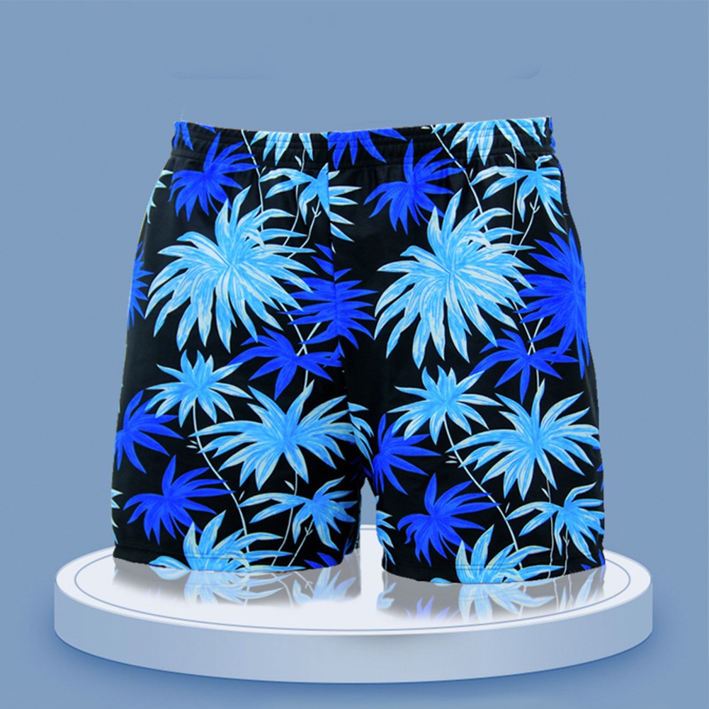 Men's High Waist Swim Trunks Coconut Print Beach Shorts for Outdoor Activities - Picture 6 of 12