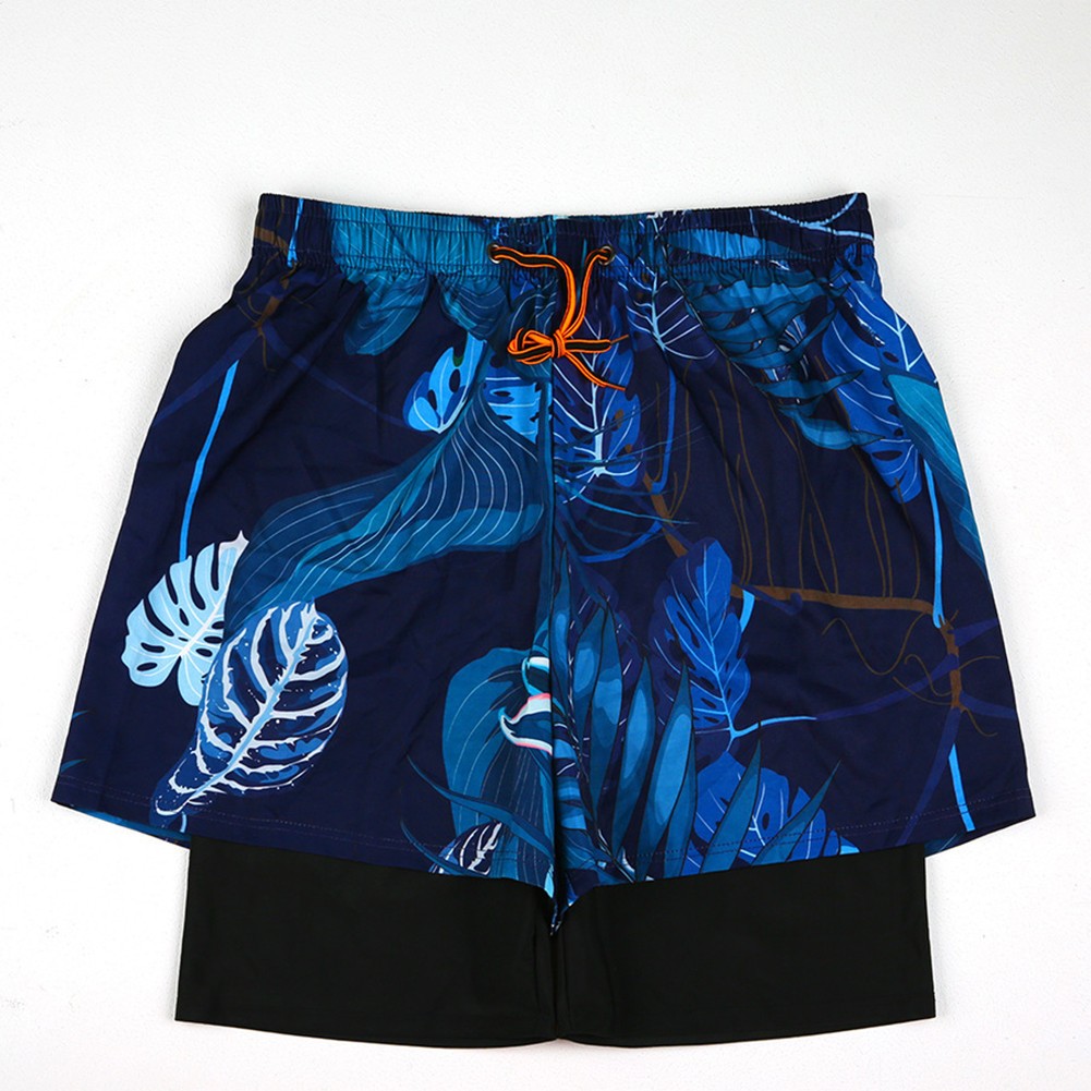 Men's 2 In 1 Quick Drying Stretch Swimwear Swim Shorts Running Gym XL 3XL - Picture 6 of 9