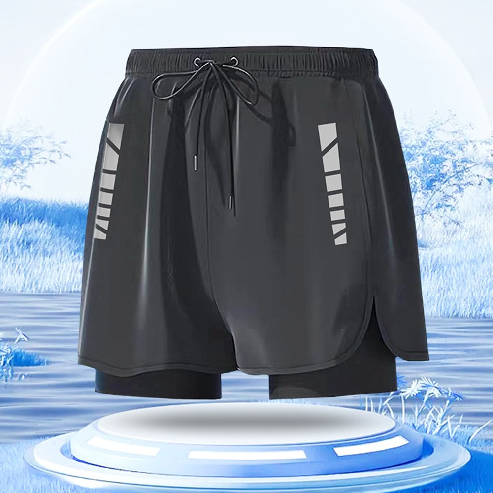 Comfortable Men's Swim Shorts with Two Layers for Poolside and Beach Activities - Picture 9 of 18