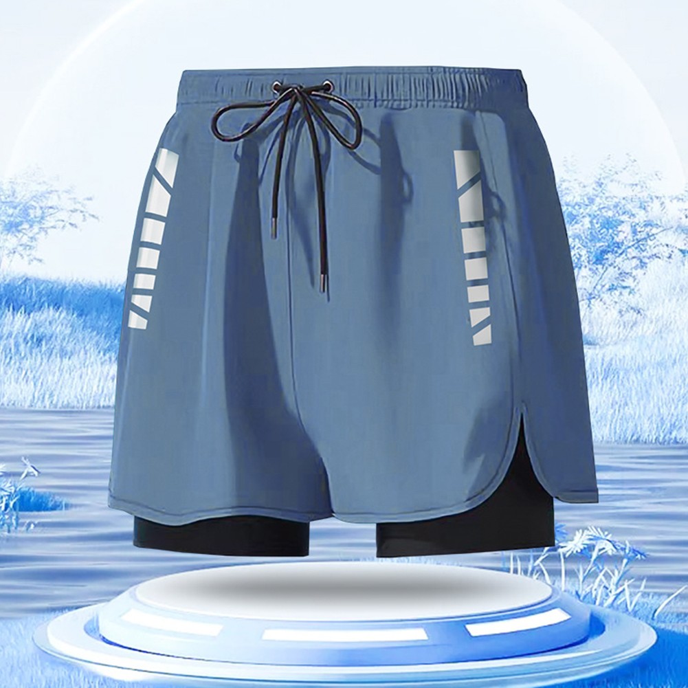 Comfortable Men's Swim Shorts with Two Layers for Poolside and Beach Activities - Picture 13 of 18