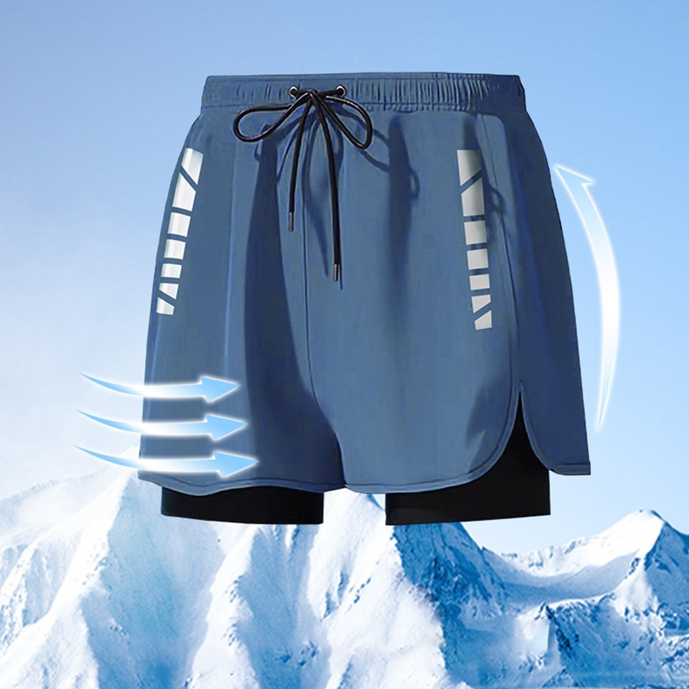 Comfortable Men's Swim Shorts with Two Layers for Poolside and Beach Activities - Picture 14 of 18