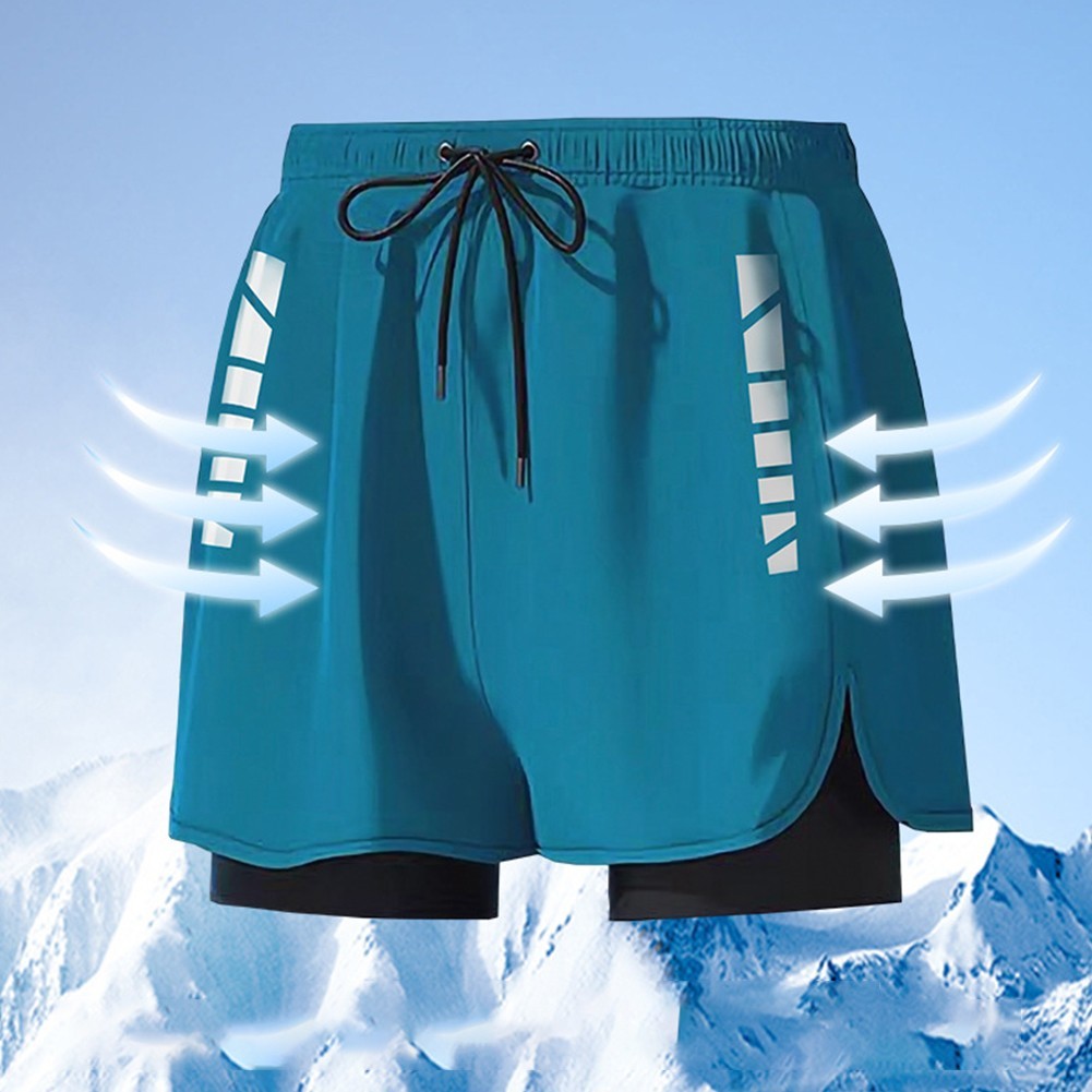 Comfortable Men's Swim Shorts with Two Layers for Poolside and Beach Activities - Picture 16 of 18