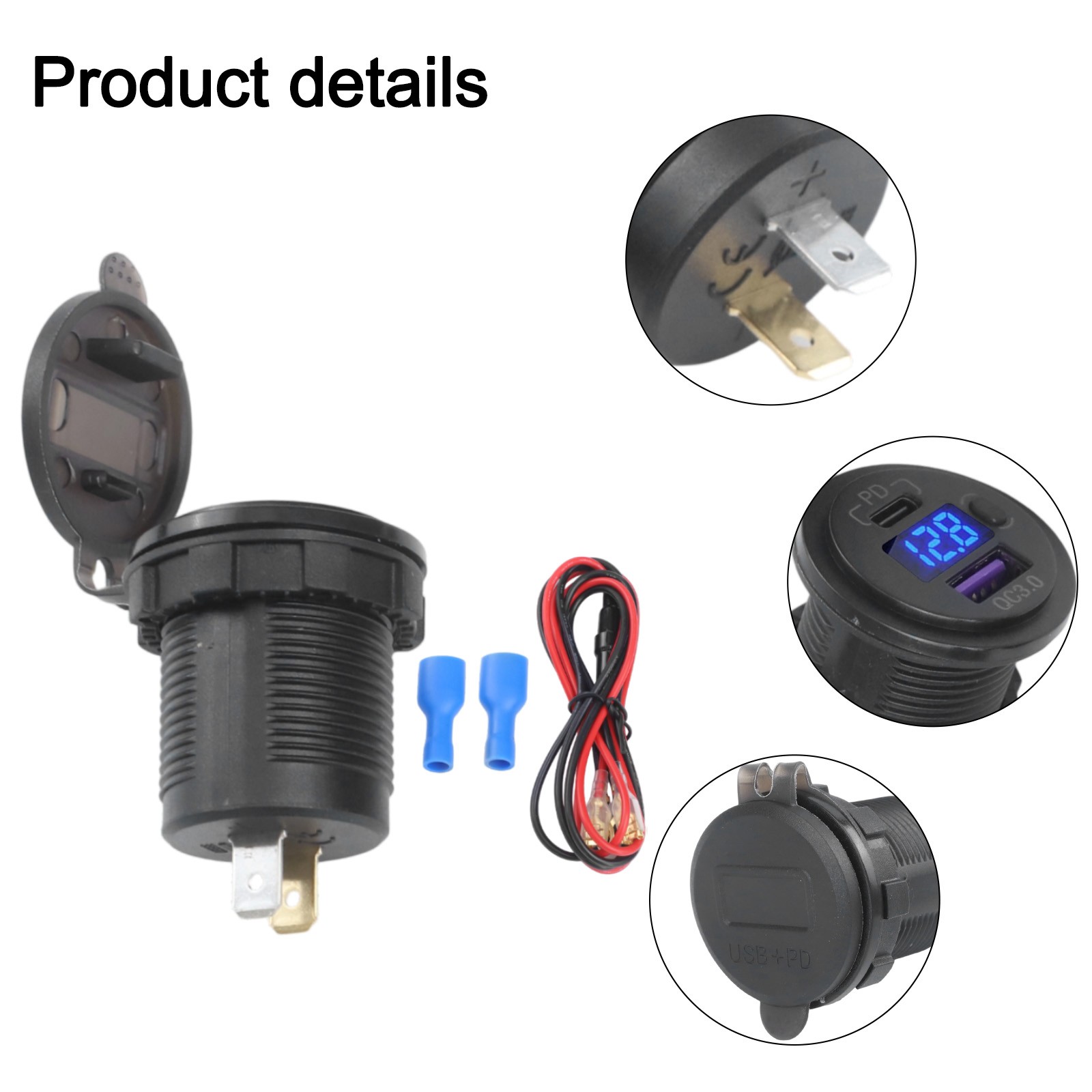 USB C and For QC3 0 Compatible Car Charger Socket for Quick Power Boosts