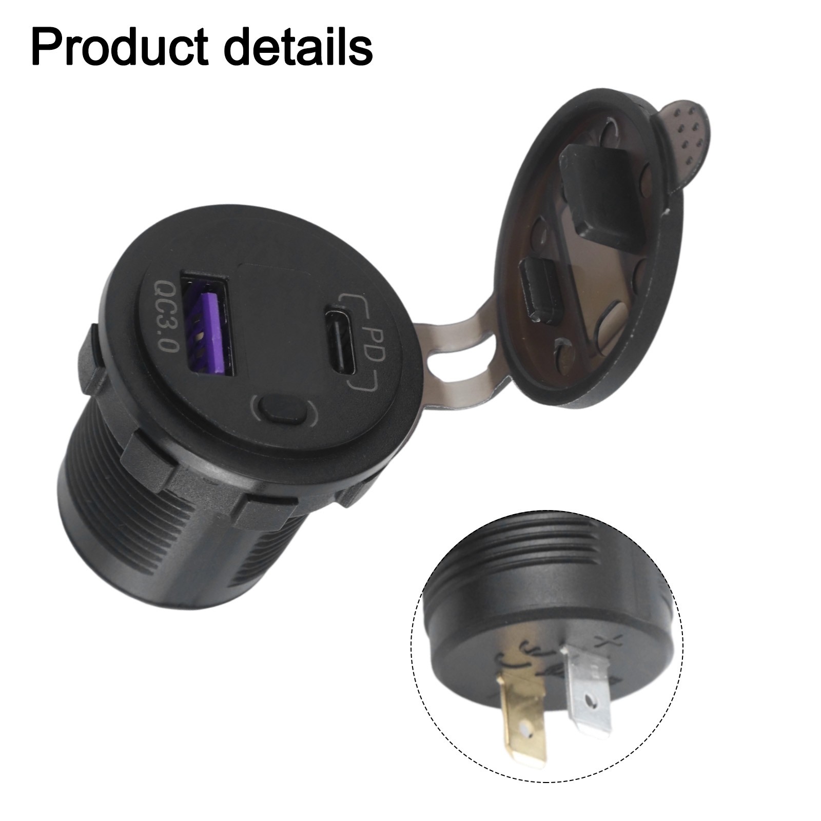 USB C and For QC3 0 Compatible Car Charger Socket for Quick Power Boosts - Zdjęcie 6 z 24