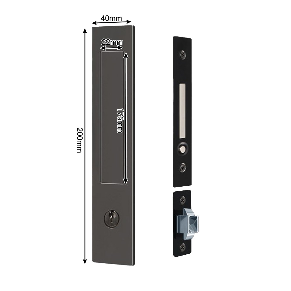 Pocket Door Handle with Heavy Duty Locking Mechanism for Sliding Applications - Picture 15 of 24