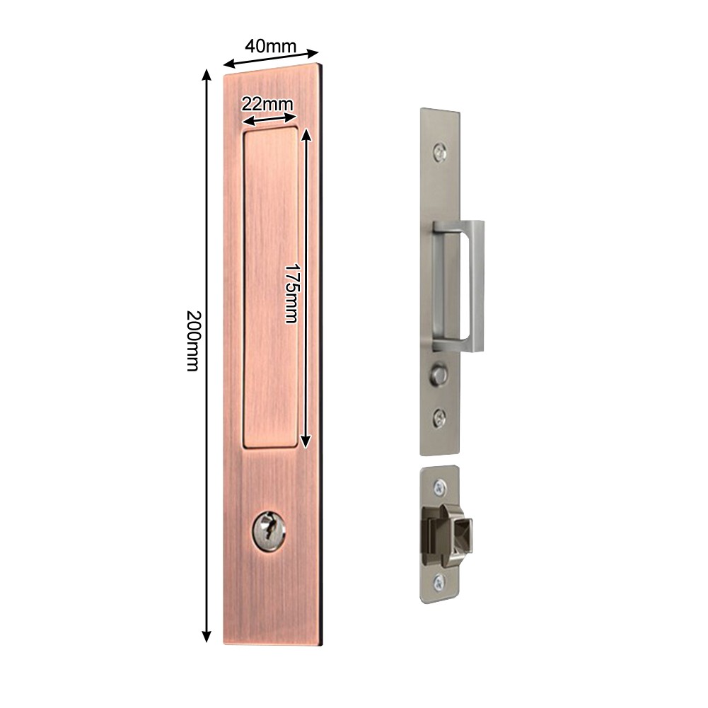 Pocket Door Handle with Heavy Duty Locking Mechanism for Sliding Applications - Picture 23 of 24