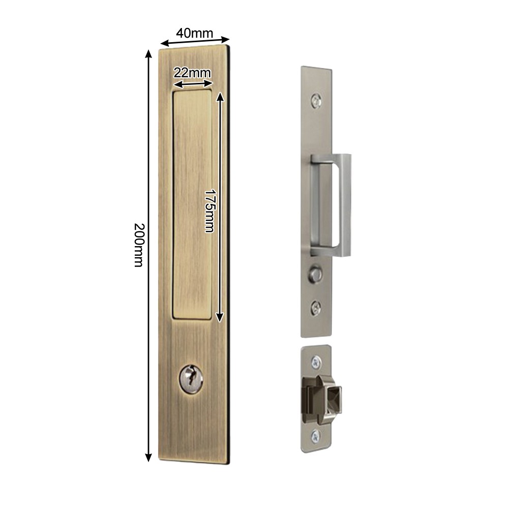 Pocket Door Handle with Heavy Duty Locking Mechanism for Sliding Applications - Picture 19 of 24