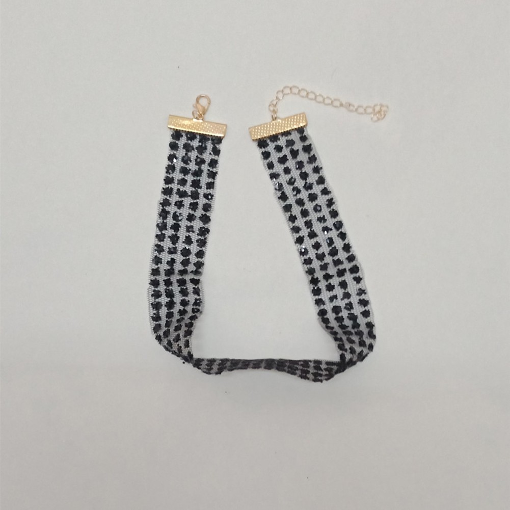 Mesh Sequin Necklace Collarbone Chain Compact Size Elegant Statement Piece - Picture 13 of 15