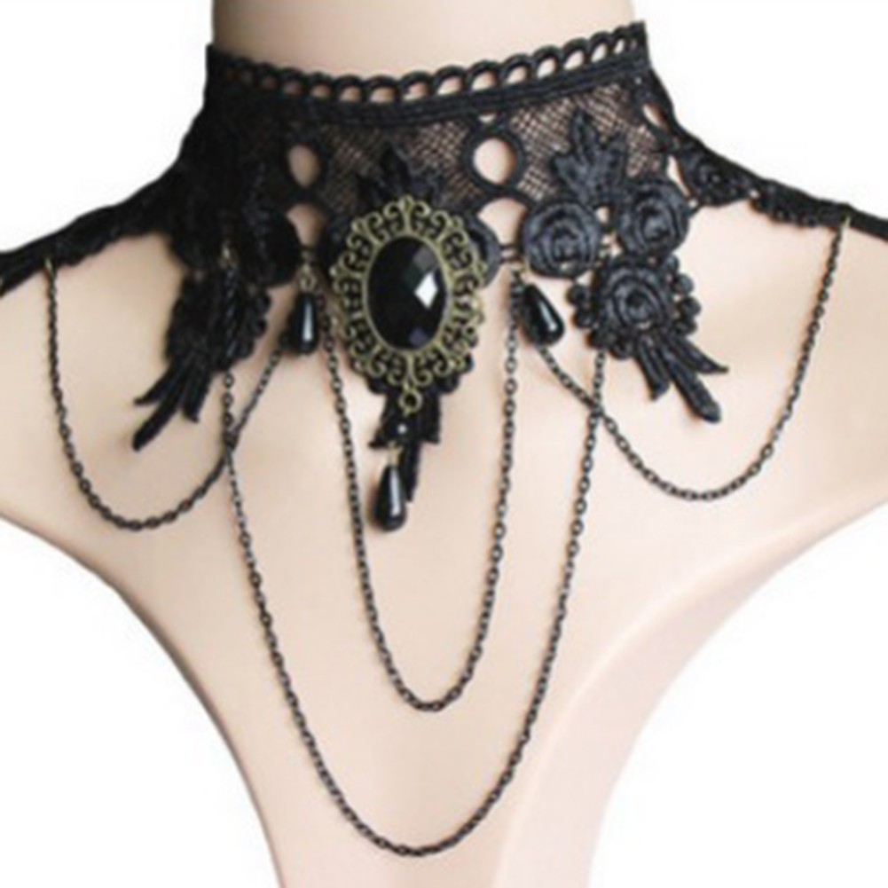 Dark Fashion Necklace Evening Outfits Charming Jewelry Piece For Casual Outfits - Picture 13 of 18