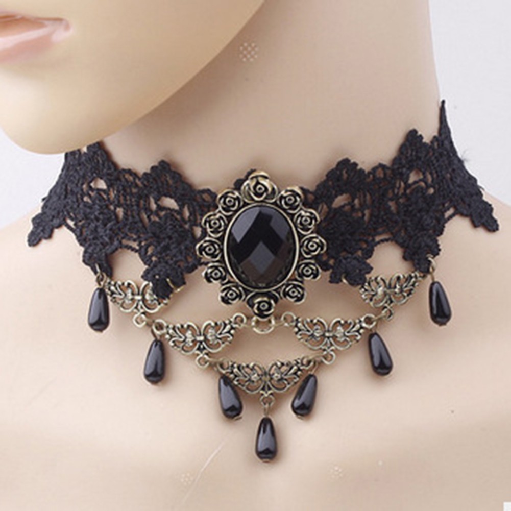 Dark Fashion Necklace Evening Outfits Charming Jewelry Piece For Casual Outfits - Picture 16 of 18